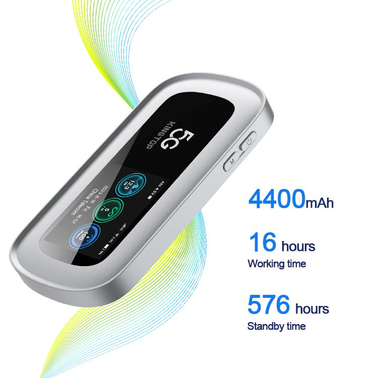 KINGTOP Outdoor Hotspot Portable Mobile Wireless Modem Mini 5G Wifi Sharing Simcard Router 4400mAh